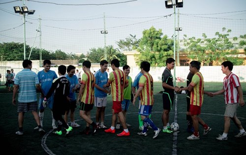Chung kết bóng đá Nam CBGV trường Đại học Đông Á