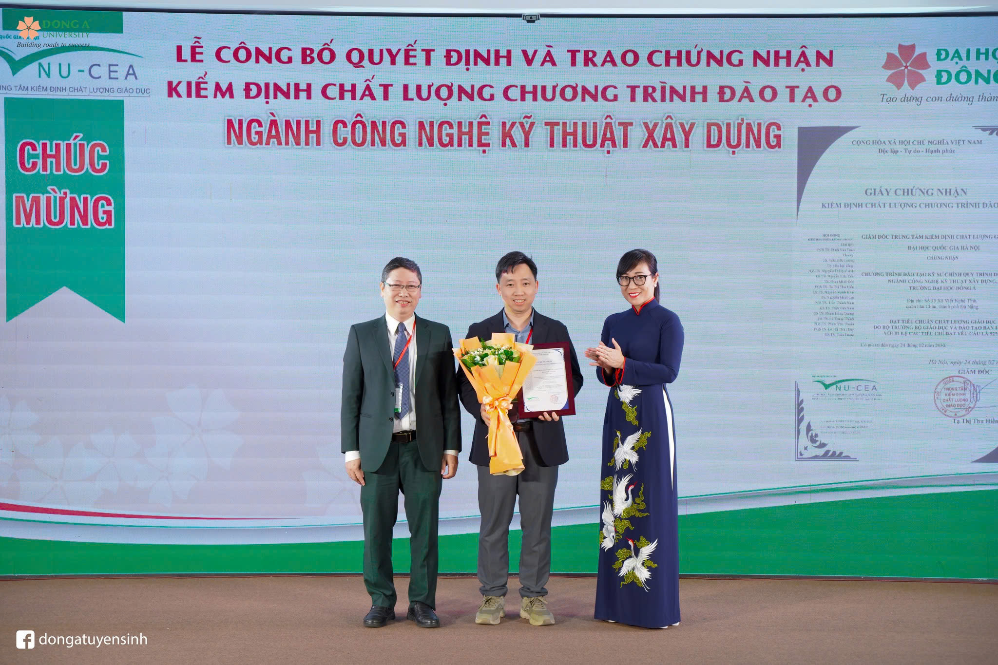 Ngành Công nghệ Kỹ thuật Xây dựng – Đại học Đông Á tự hào được chứng nhận đạt chuẩn kiểm định chất lượng giáo dục